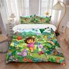 Dora'S Colorful Adventure Print 3Pcs Bedding Setduvet Cover With 2 Bedropillowcase Home Birthday Gift