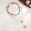 Sunflower Pendant Teardrop Jade Necklace: Versatile & Fashionable