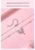 Tichia S925 Sterling Silver Butterfly Necklace - Elegant & Luxurious Clavicle Chain Gift for Women.