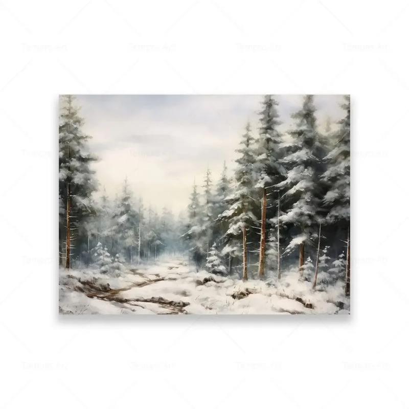 Modern Minimalist Farmhouse Elk  Snowman HD Canvas Wall Art  Holiday Vibes Poster for Bedroom  Living Room Decor