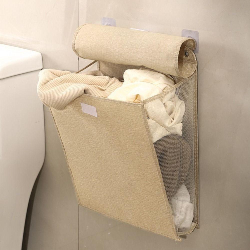 Punch Free Sundries Storage Bag Wall-mounted Clothes Storage Container  Household