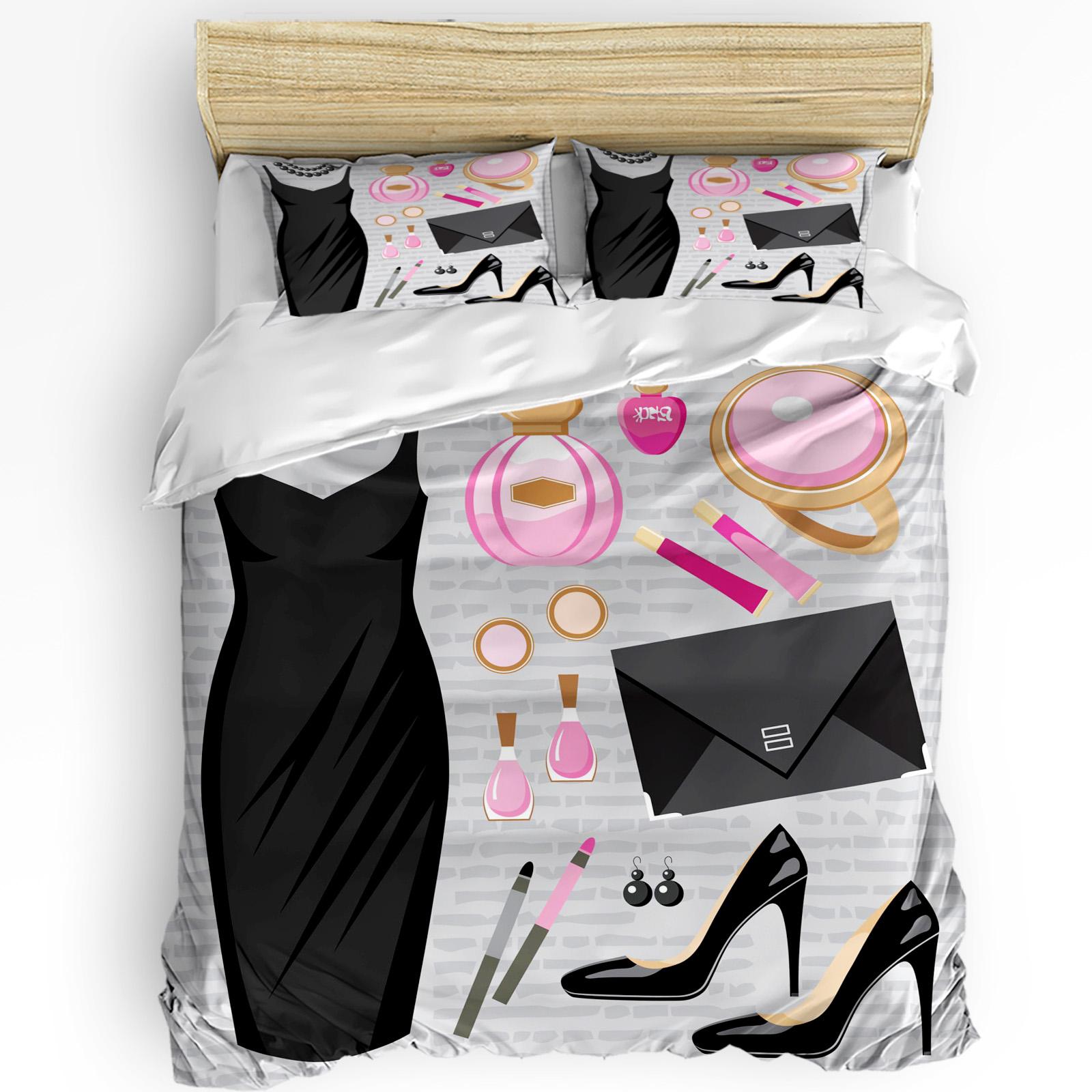 

Modern Elegant High Heels Gems White Yellow Sexy Shoes 3pcs For Bedroom Bed Home Textile Double Quilt Comforter (quilt)-EU Single(135*200cm)3pcs