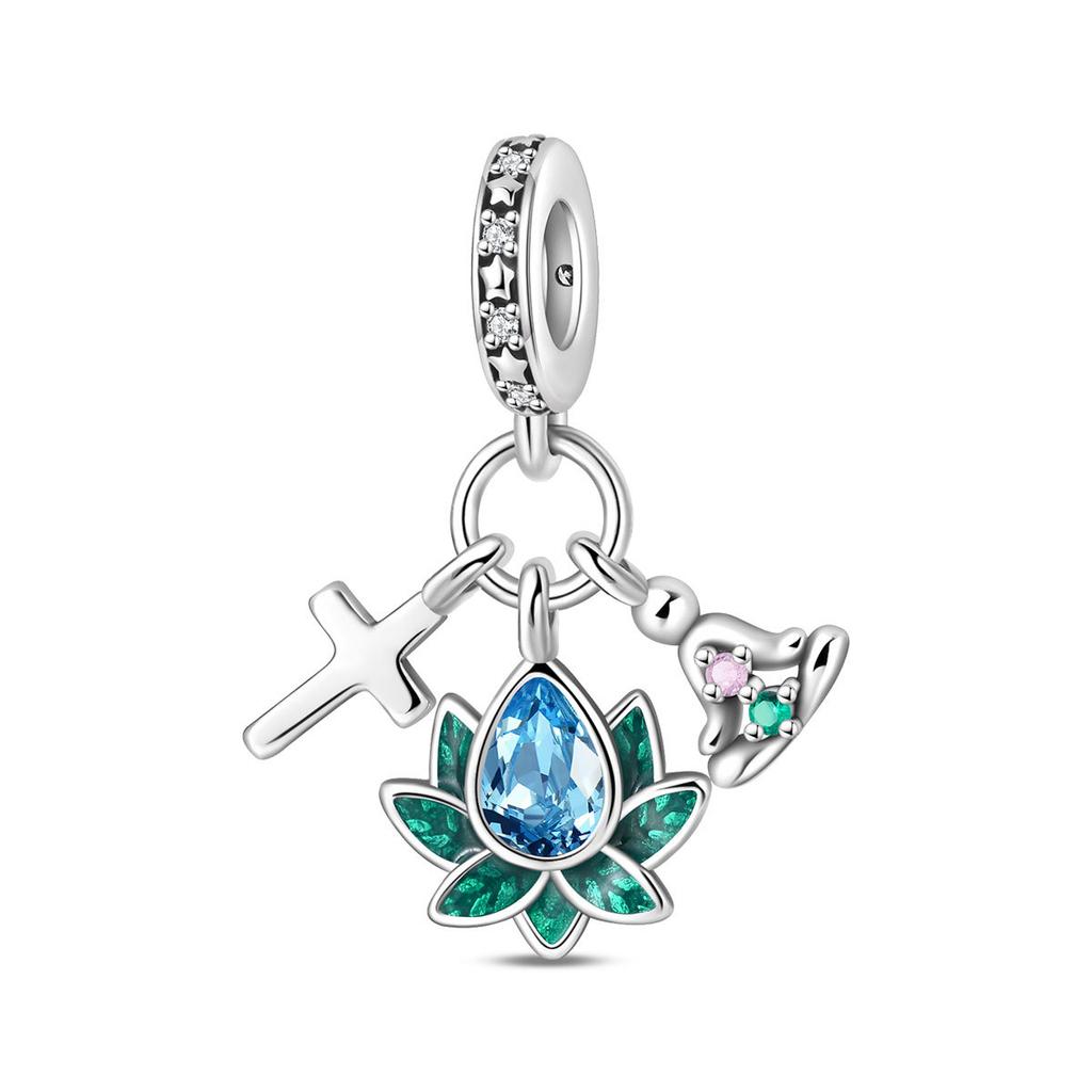 Fashion Guardian's Hand Demon's Eye Charm Charm Charm Beads DIY Jewelry Bracelet Accessories Women's 925 Silver