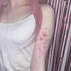 Sweet Cool Pink Love Tattoo Sticker Waterproof Long-Lasting Female Butterfly Star Cross Arm Sticker