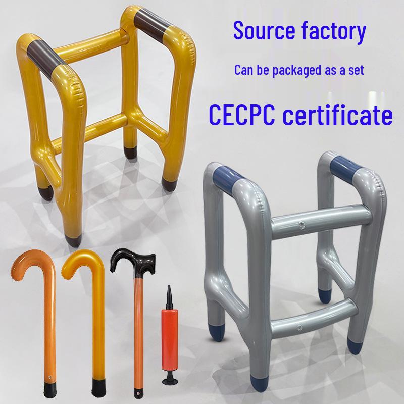 Inflatable Walker & Crutch Set for Halloween & Christmas Props