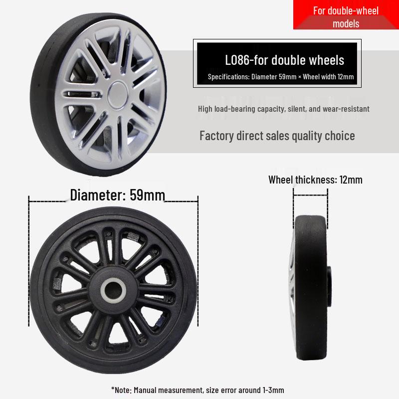 Universal Wheel Replacement for Luggage Suitcase: Leather Caster Rubber Roller Rim Repair Accessories