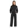 Women's Fashion Solid Color Long Sleeved Zipper Sweatshirt Jacket With Elastic Waist Pocket And Casual Sweatpants Two-piece Set