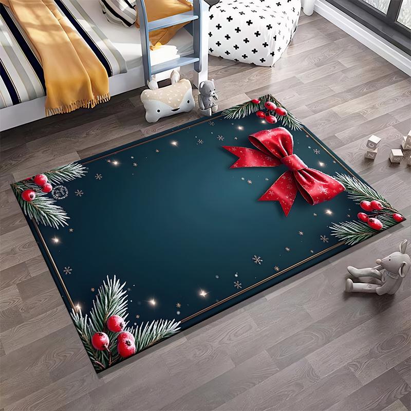 Christmas holiday decorative design carpet, non-slip rug, suitable for living room and bedroom sofas