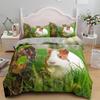 3D Guinea Pig Duvet Cover King Queen Lovely Hamster Bedding Set For Kids Boy Girl Animal Pet Mouse 2/3pcs Polyester Quilt Cover