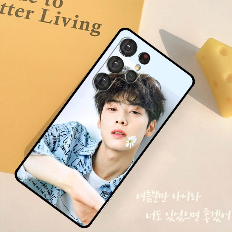Cha EunWoo Eun Woo Phone Case For Samsung Galaxy S24 S25 Ultra S9 S10 S20 S22 S21 Plus S23 FE Back Cover Shell