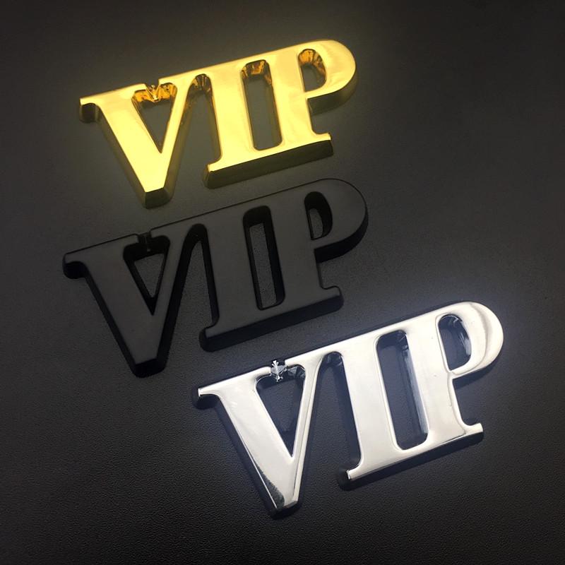 Custom VIP Car Logo Decorative Metal Sticker