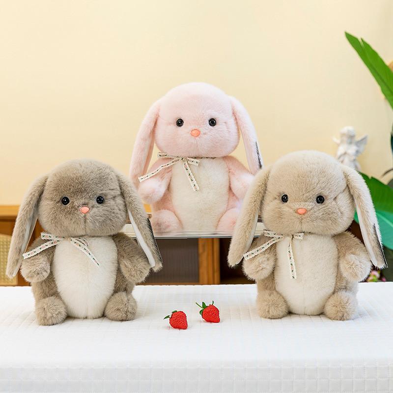Plush Toy Rabbit Bowknot Cute Cartoon Girl Child Bedroom Decoration Doll Scene