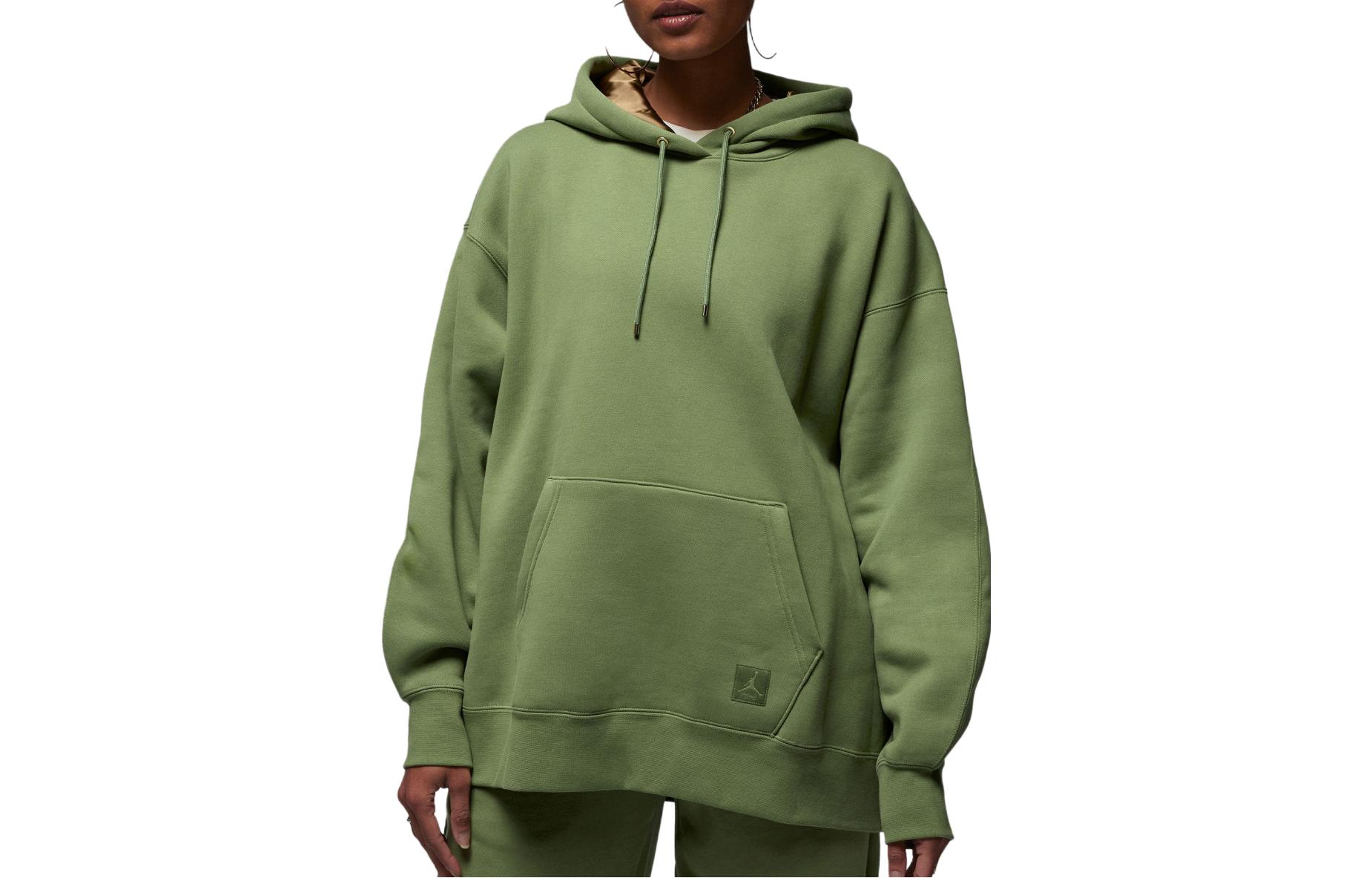 Nike Sweatshirts Women s Olive Green Hooded Moderate Other FB5110-340 S