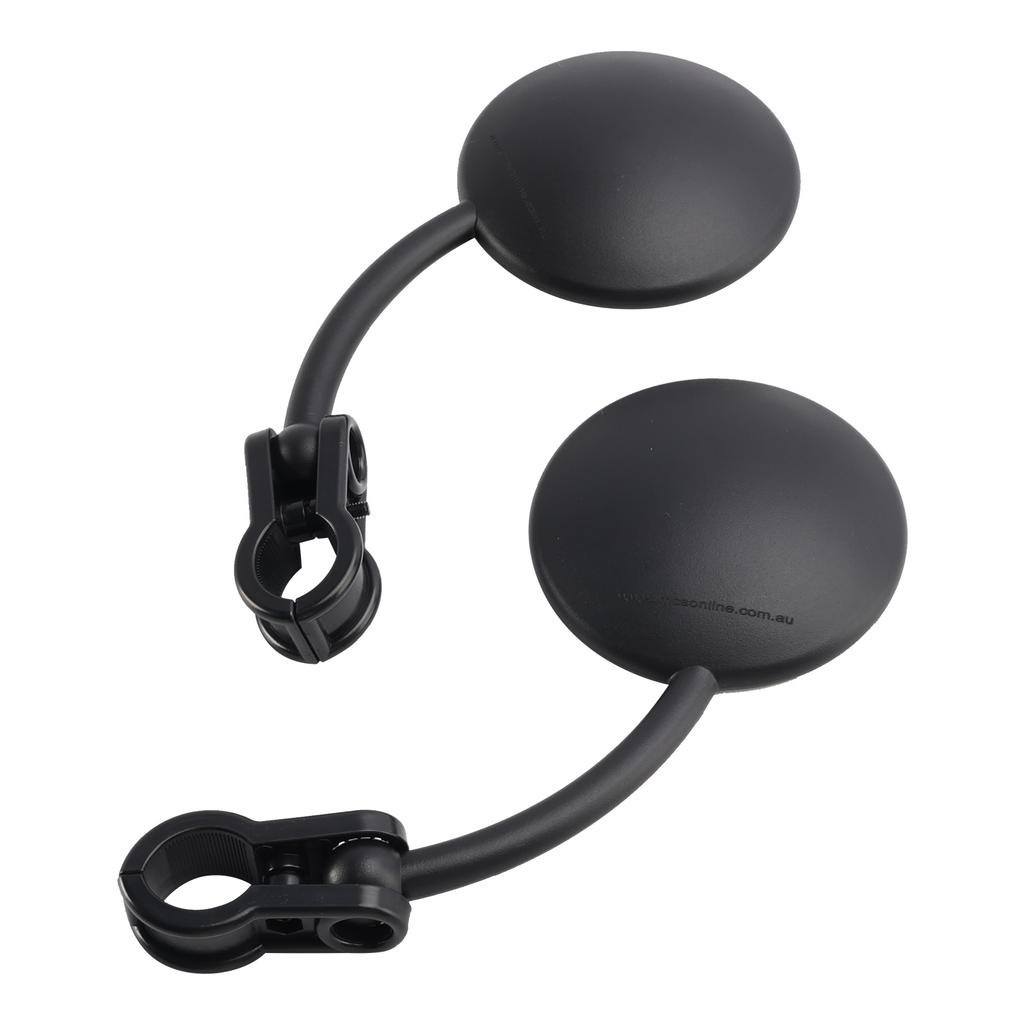 Coppia Specchietti Enduro Pieghevoli a Morsetto Adatti per Moto Dual Sport, ATV, Moto da Cross