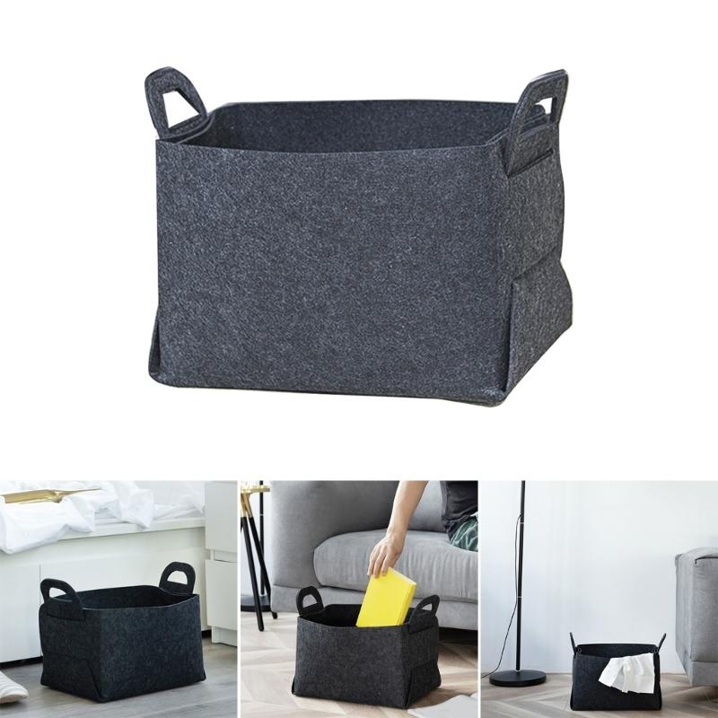 Compact Felt Storage Basket Foldable Car Trunk Organizer Folding Large Organizer