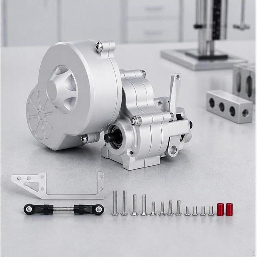 Metal Complete Transmission Gearbox Aluminum Alloy Assembly Gear for 1/10 RC Crawler Hobby Car