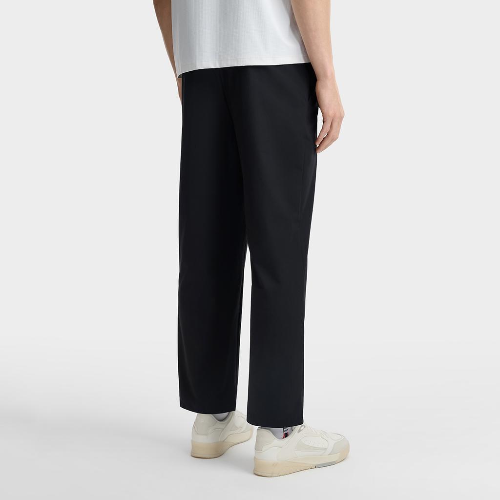 Fila White Fashion Simple Classic Daily Versatile Comfortable Woven Casual Pants Men bottoms Black F11M623801FBK