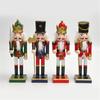 Collectible 25cm Wood Nutcrackers Figurine Handmade Tabletop Decoration Stylish Desktop Statue Ornament for Party Use