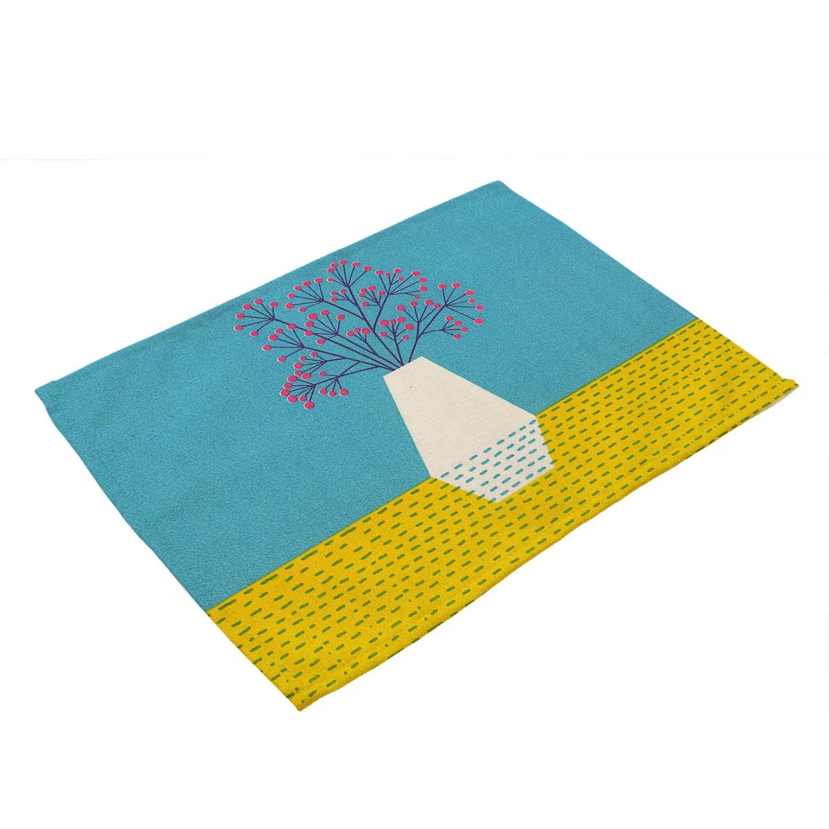 

Placemat Set Colorful Vase Pattern Table Mat Washable Place Mat for Kitchen Dining Holiday Party Home Decor,House Warming Gifts 2pcs 30x45cm