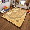 Treasure Map Pattern Carpet for Living Room, Pirate Adventure Decor Suitable for Use As an Anti-slip for Living Room Bedroom Sofas