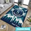 Custom NameMariners Team Logo Carpet, Indoor Rug, Chair Rug, Living Rooms, Doormat Made From Polyester Home Decor Birthday Christmas Gifts