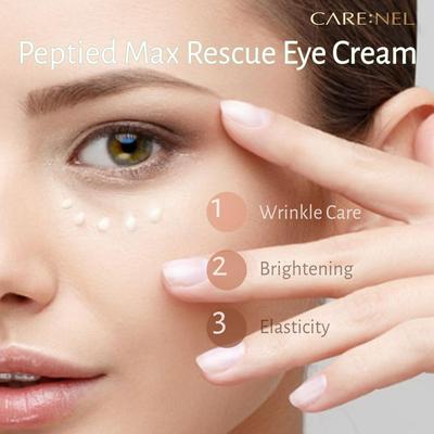 CARENEL Peptied Max Rescue oční krém Elasticita vrásek Eyebag Dark Circle Care Korejská péče o pleť