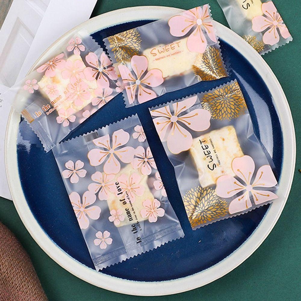 Packing Flower Elements Cherry Blossoms Bakery Decoration Candy Wrapper Nougat Sugar Bag Candy Bag