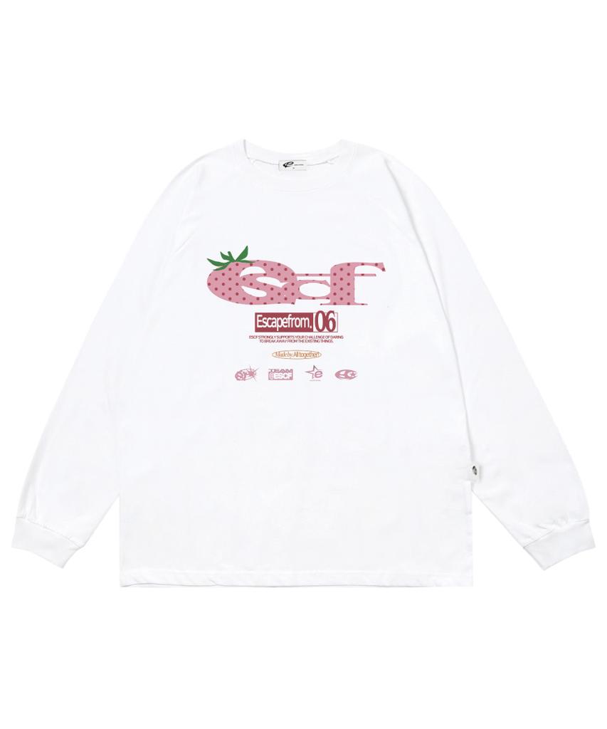 ESCAPEFROM Strawberry Dot Escf Logo Collage Print Long Sleeve [3 Colors]