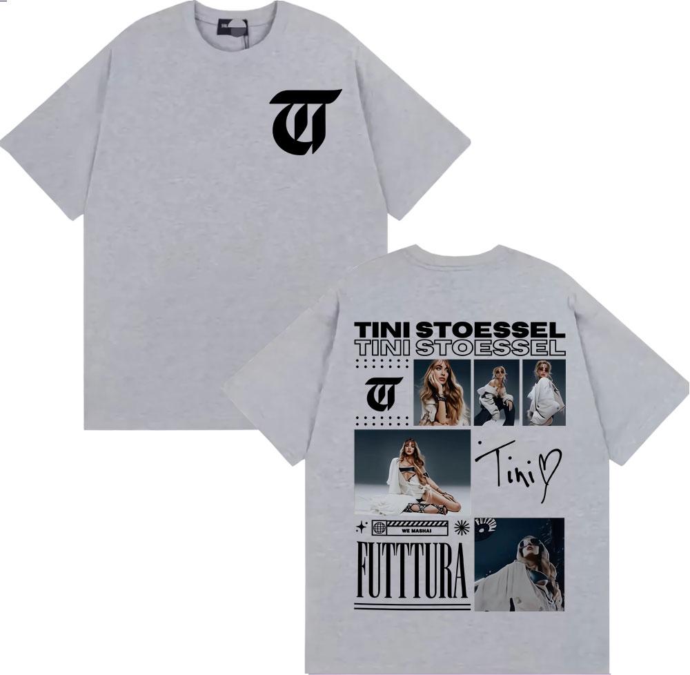 Tini Stoessel Futtura Album Tour 2025 Graphic T Shirts Men Women Clothing Fashion Aesthetic Tshirts High Quality Cotton Tshirt