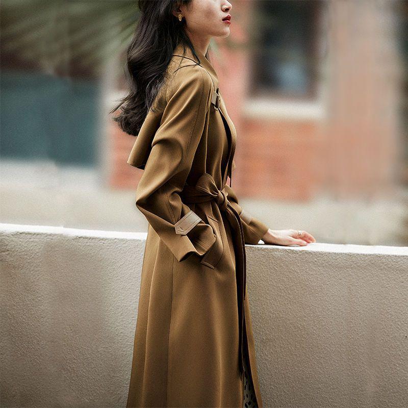 Women's 2025 Spring/Autumn Fashion Mid-Length Windbreaker Coat