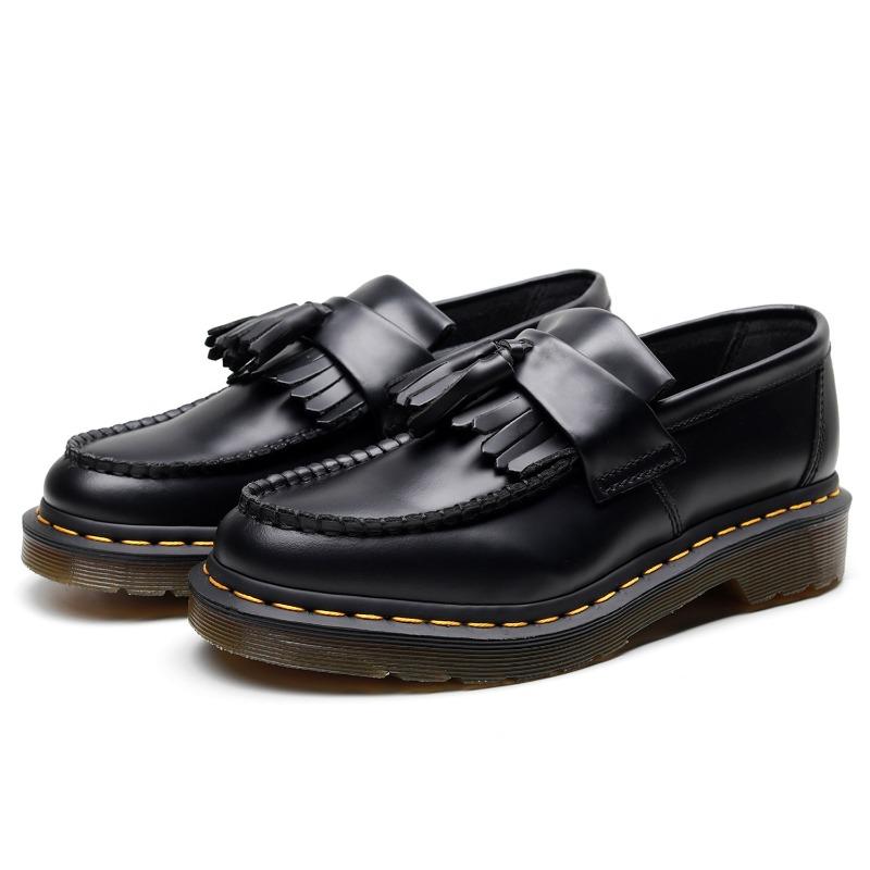 Tassel loafers women's leather low-top shoes women's fashion student round head casual shoes large size pick-up