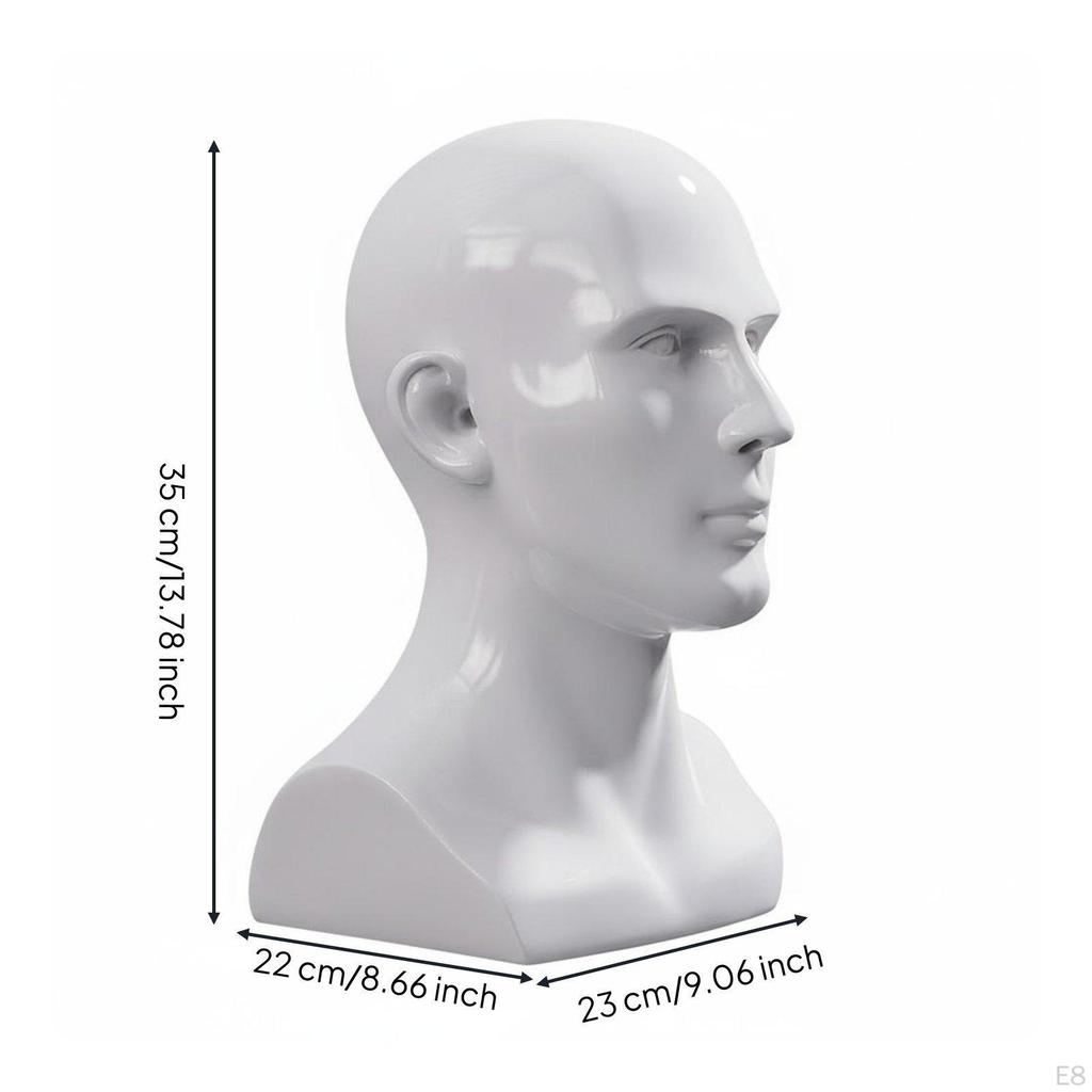 Realistic Mannequin Head With Ear Holes Hairpiece Holder Versatile Hat Display Stand for