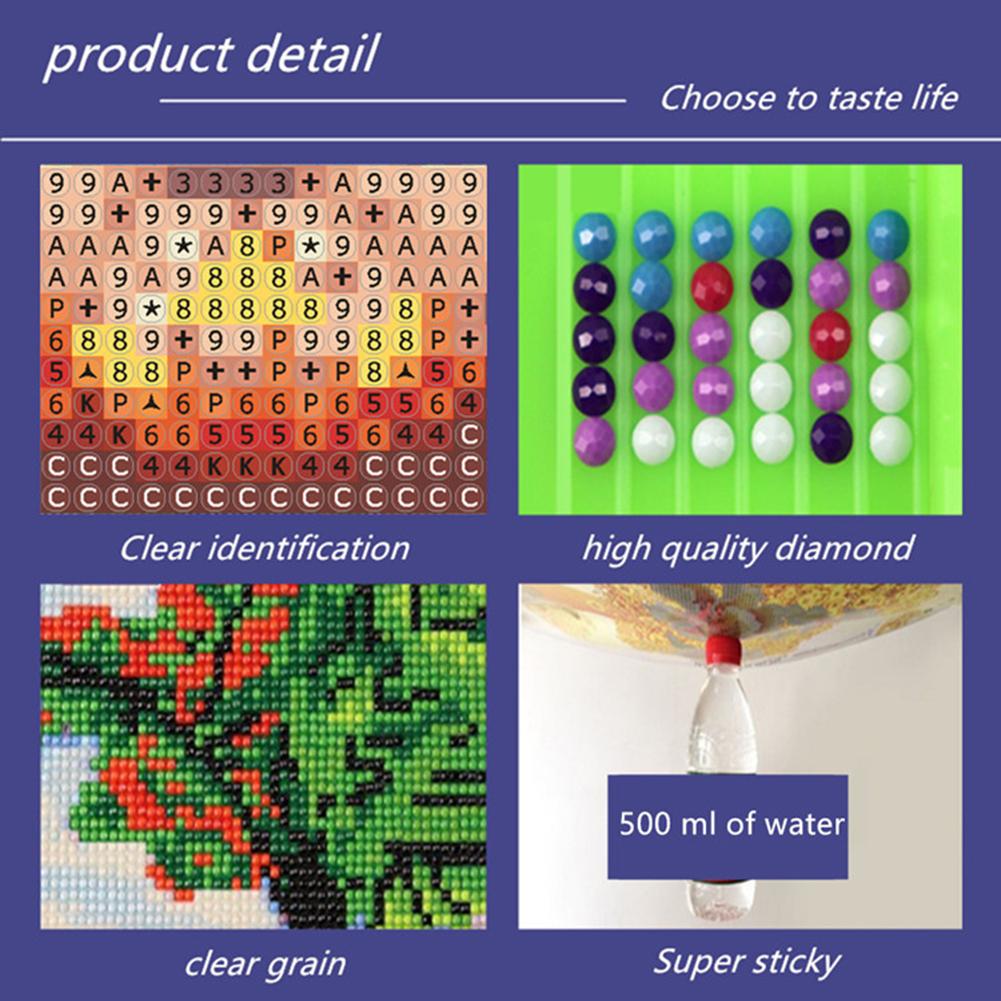 30x40cm Oil  Canvas Diy 5D      Material  Kit Elephant-shaped Pattern Full Rhinestone Embroidery Home Decoration