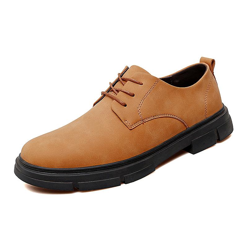 Luxury Brand Men's Business Shoes Lace Up Loafers Interview Formal Shoes Men's Leather Casual Shoes Wear-resistant Free Delivery