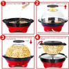 6 Quart Popcorn Machine, Stir Crazy Popcorn Popper Machine, Electric Hot Oil Popcorn Maker Machine, Large Lid for Serving Bowl and Two Measuring Cups