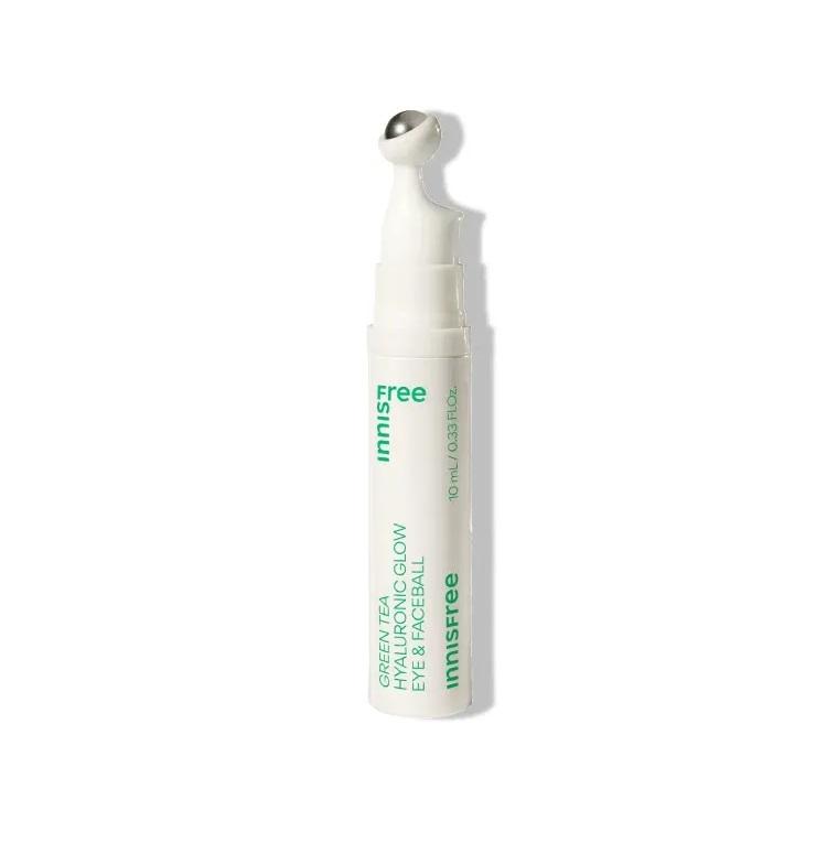 Innisfree Green Tea Hyaluronic Acid Glow Eye & Face Roll-On Hydrating Serum 10mL