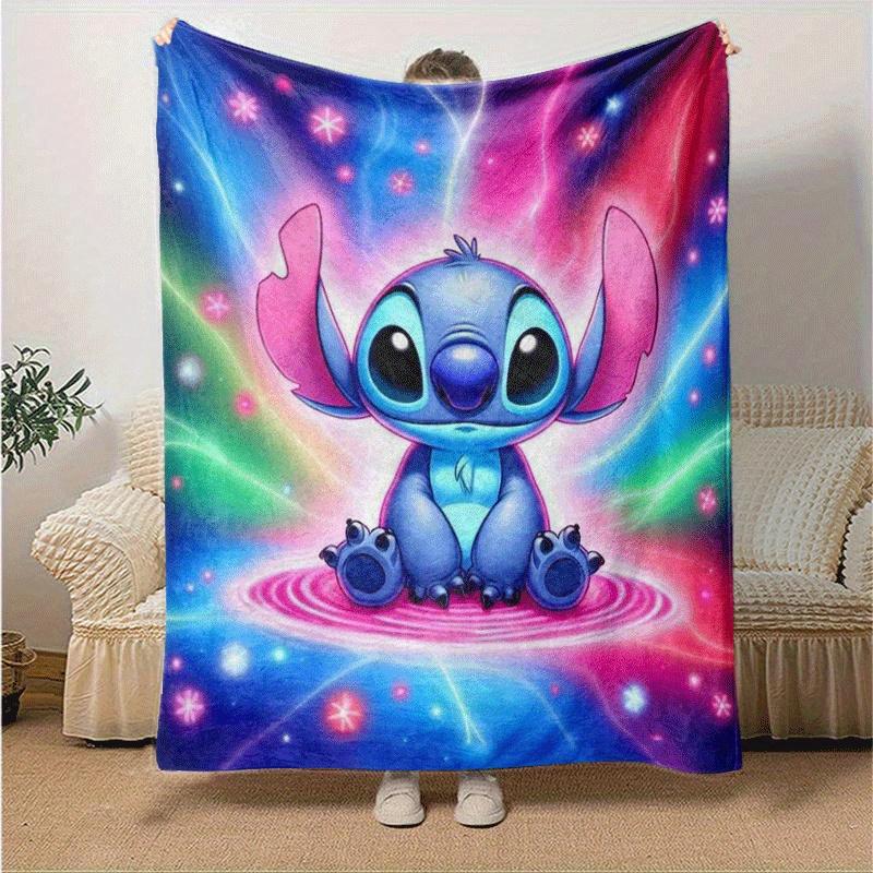 1pc Cute Stitch Printing Blanket - Soft, All-Season Throw for Living Room, Bedroom,Personalized Gift with Adorable Cartoon Design