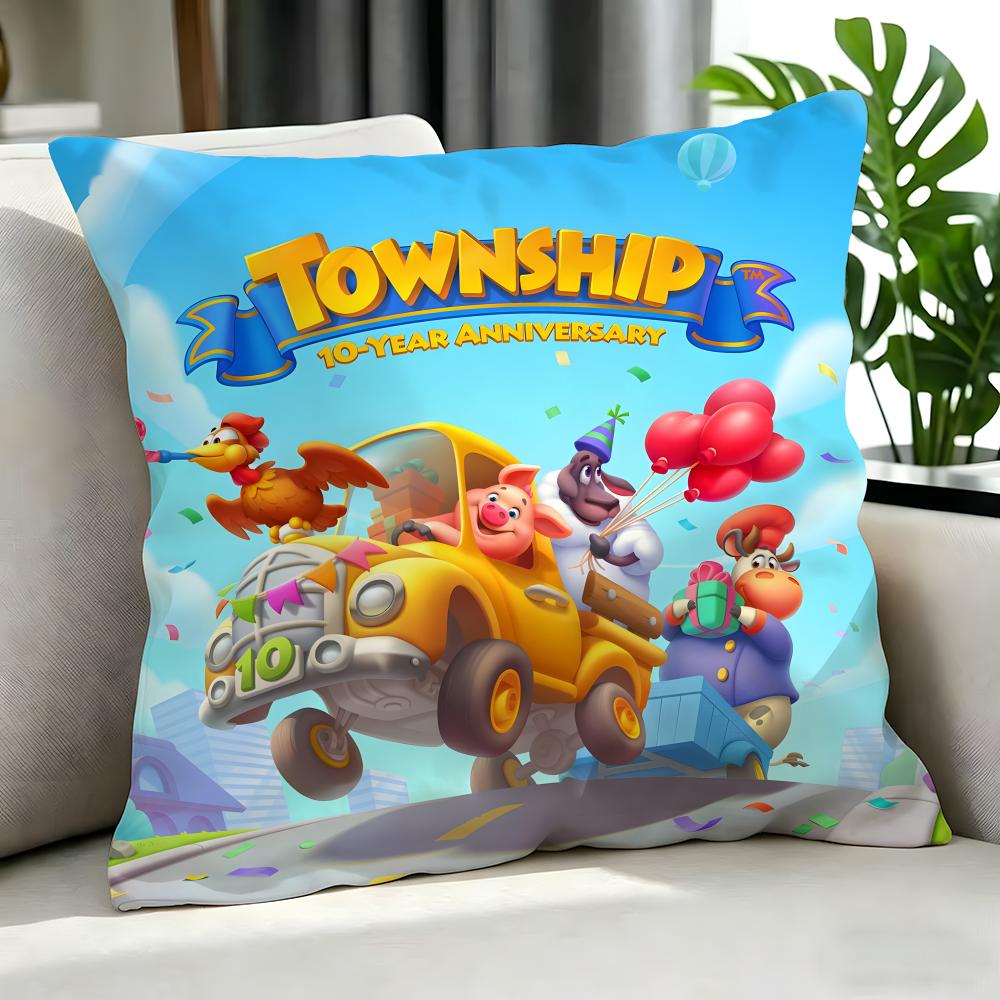 game Township Cushion Cover Cushion Cover Set Pcs x x x Pillowcase Decorative Sofa Home Decor