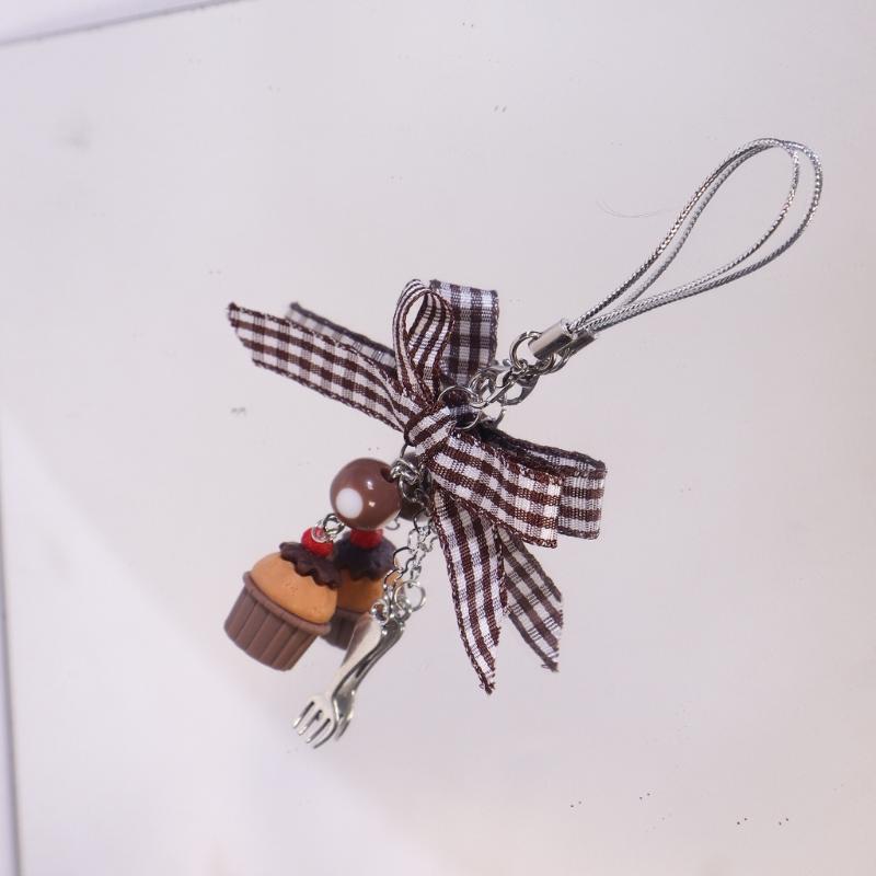 Stylish Mobile Phone Chain Handmade Beaded Keyring Pendant Fashionable Key Chain Practical Phone and Bag Accessory