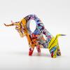 Resin Bull Sculpture Artist Graffiti Decor Modern Sculpture Present Home Office Shelf OX Figurine Bookcase Ornament Crafts