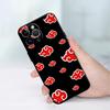 Case for iPhone 13 12 11 Pro Max XR 7 8 15 16 14 Plus XS Max Black Soft Phone Cover Akatsuki Cool Cloud
