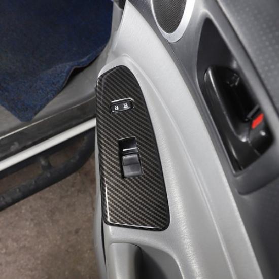 ABS Carbon Fiber Window Lift Switch Panel Cover Trim for For Toyota Tacoma11-15