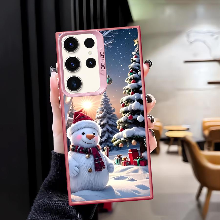 Winter Christmas Snowman Soft Shell Phone Case for Samsung Galaxy S22 Ultra S21 S24Ultra S20 FE S25Plus S23 S25 S24 FE Note 20