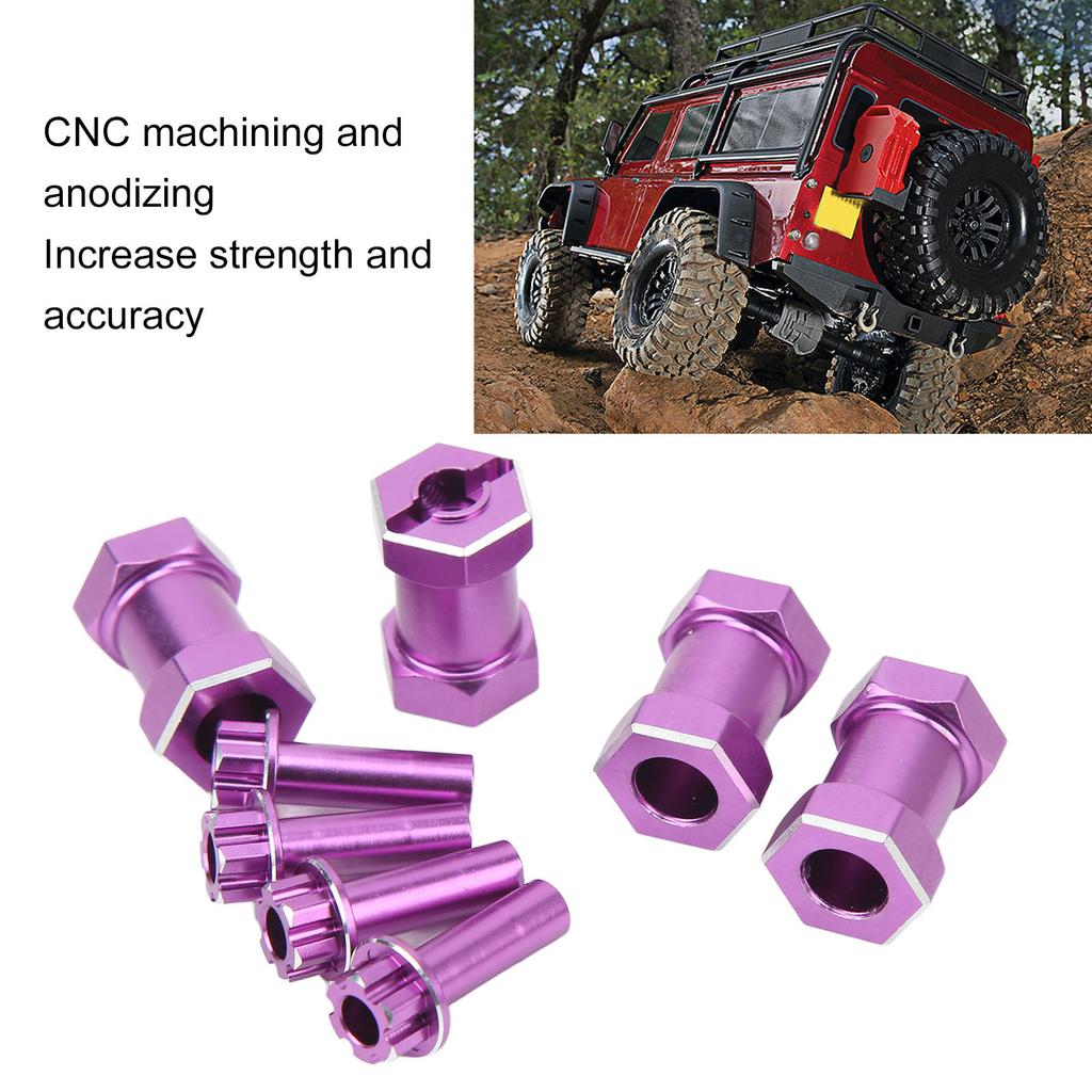 4PCS 12mm RC Wheel Hex Hub with 20mm Offset Extension Crawlers Wheel Hex Drive Adapter for 1Celsius10 RC Crawler Repairing and Upgrading