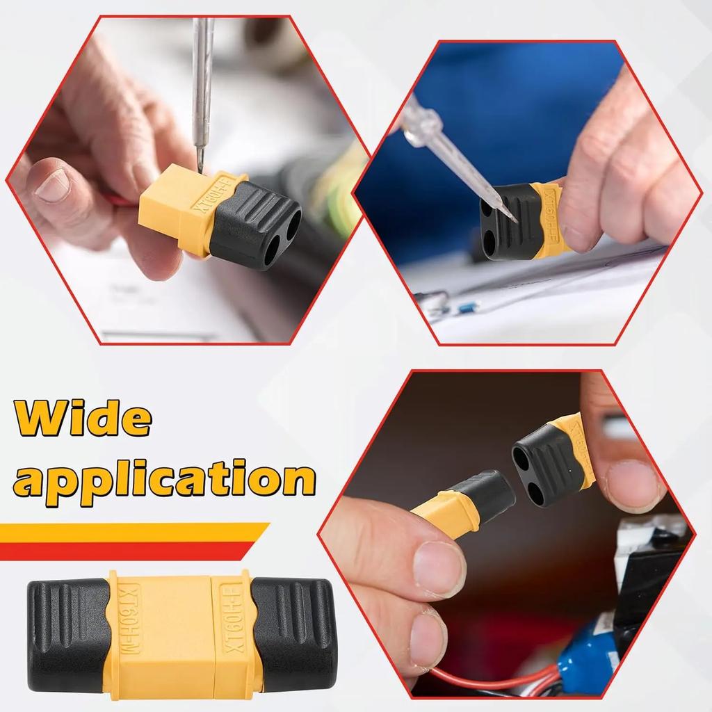 XT60 Upgrade 10 Pair XT60H Male Female Bullet Connectors with Sheath for RC Planes Car Lithium Battery