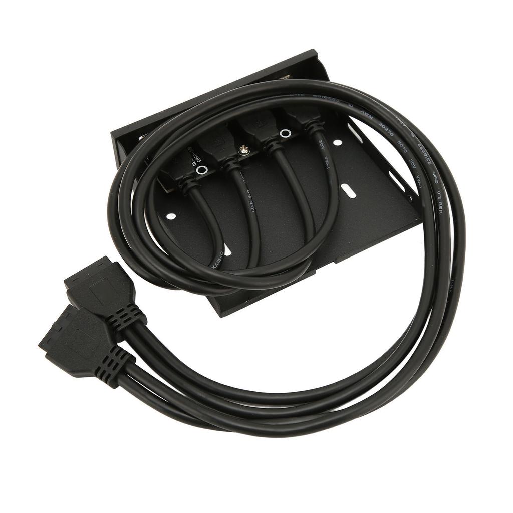 USB Front Panel 4 Ports USB 3.0 Dual 19 Pin Stable Transmission Support Hot Plug 3.5 Inch Front Panel for Computer Case
