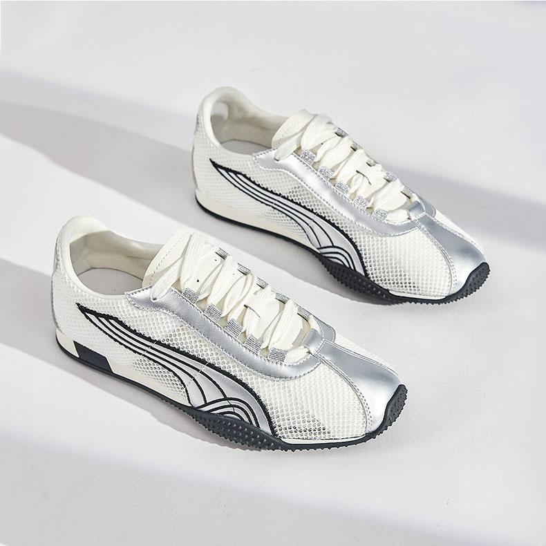 

Стельки из свиной кожи, Обувь Форреста Гампа, Женская летняя новая модель 2025 года, Повседневная и универсальная женская обувь, Ретро-обувь из натуральной кожи 40 слоновая кость