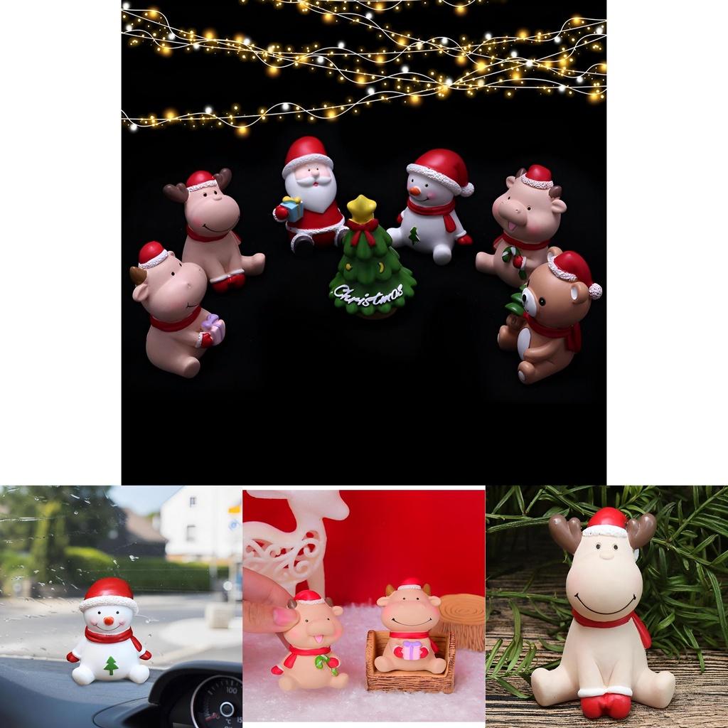 High-quality Resin Christmas Ornament Santa Claus Deer Winter Decoration Gift