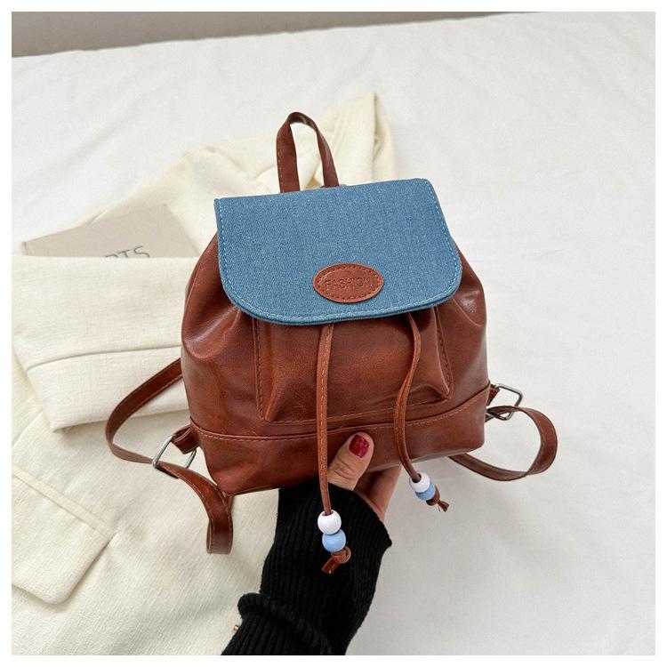 Small Retro Color Scheme Simple Simple Fashion Casual Shoulder Crossbody Backpack