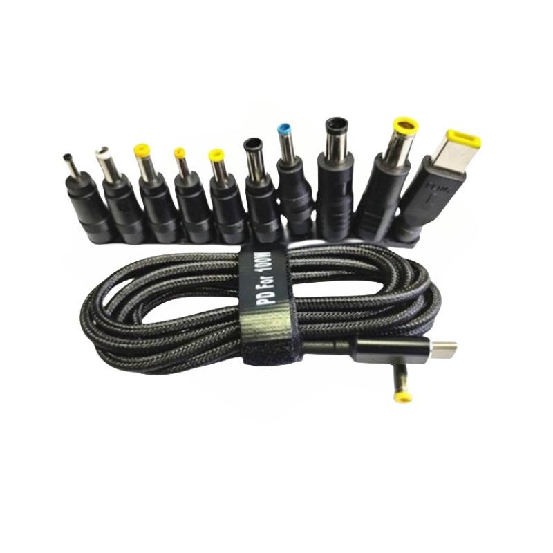 

65/100 Вт Тип C DC адаптер питания разъем разъем USB Type C к универсальному быстрому зарядному кабелю шнур для ноутбука Lenovo Asus Hp Acer 65W